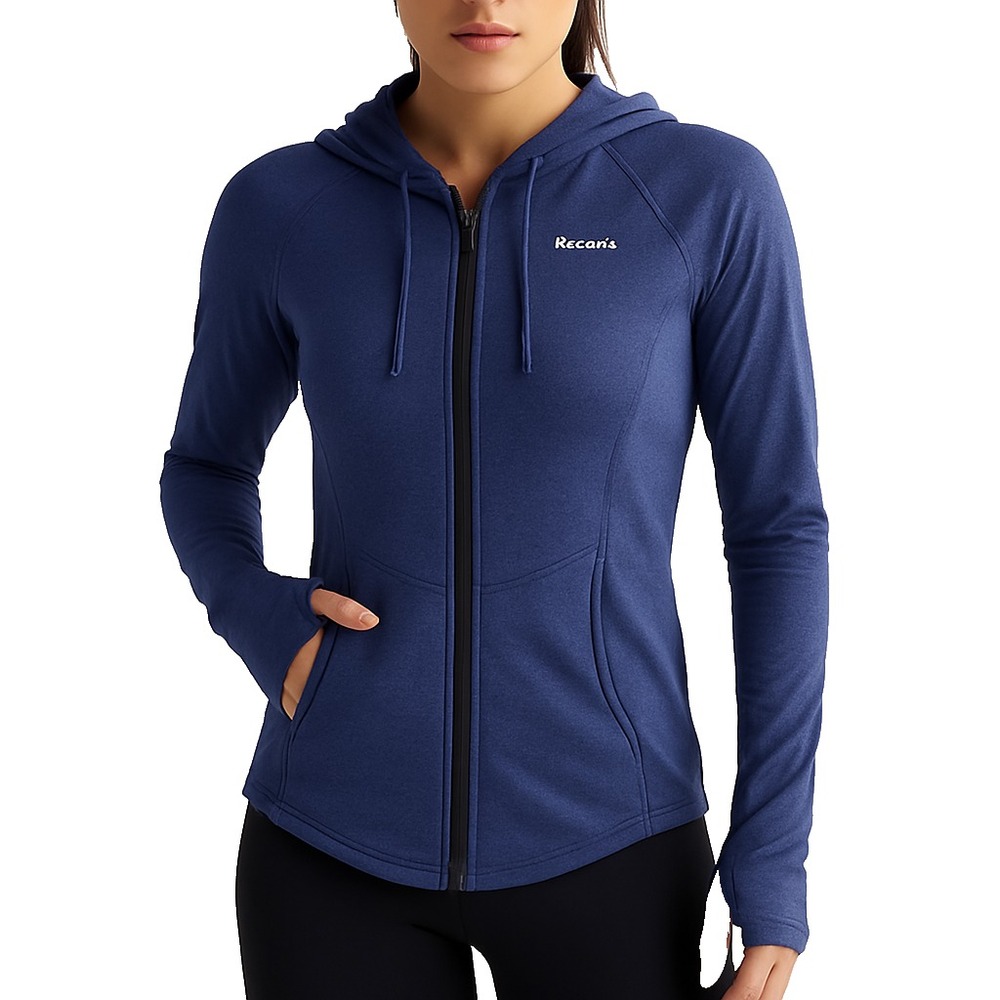 Reebok Blue Full‎ Zip Performance Hoodie Womens XS Lightweight Activewear Jacket
